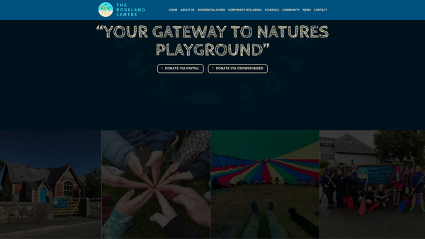 Screenshot of the The Roseland Centre website