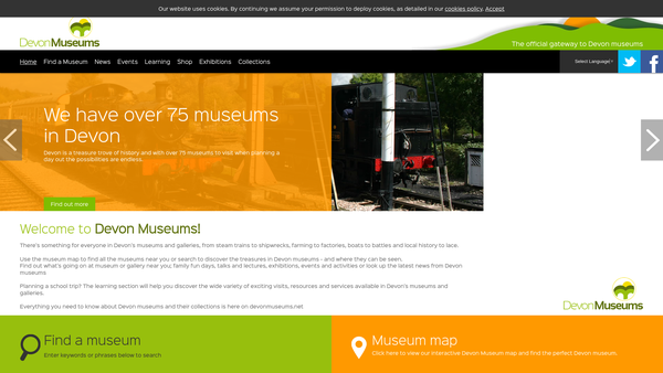 Screenshot of the Lyn And Exmoor Museum website