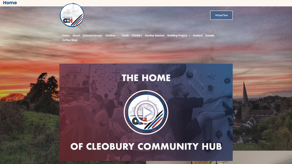 Screenshot of the Cleobury Community Hub website