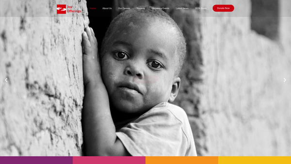 Screenshot of the Joy Offerings website