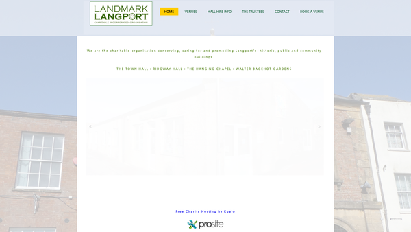 Screenshot of the Langport Area CIO website