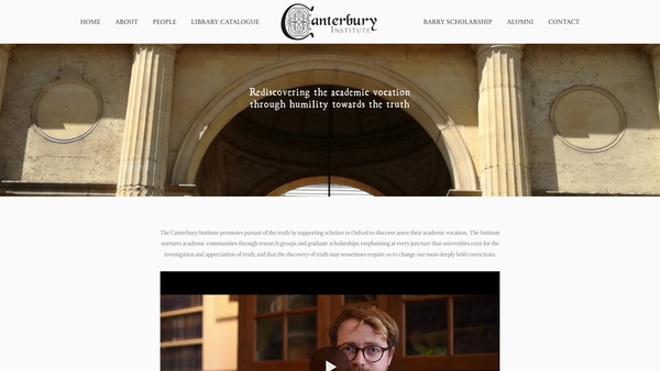 Screenshot of the Canterbury Programme website