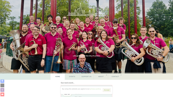 Screenshot of the London City Brass website