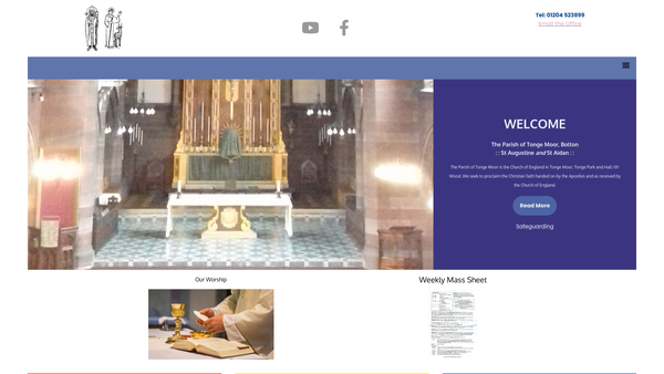 Screenshot of the The Parochial Church Council Of The Ecclesiastical Parish Of St Augustine, Tonge Moor website