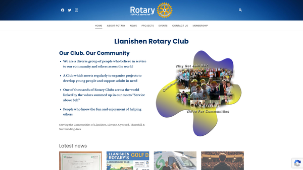 Screenshot of the The Rotary Club Of Cardiff Llanishen Charitable Trust website