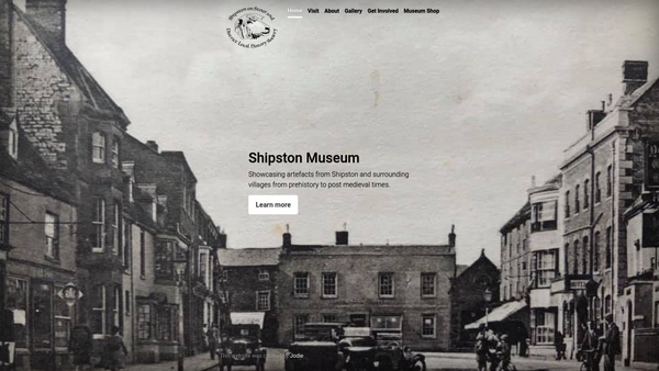Screenshot of the Shipston-On-Stour And District Local History Society website