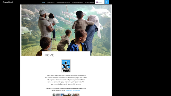 Screenshot of the Croeso Menai website