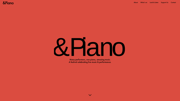 Screenshot of the AndPiano website
