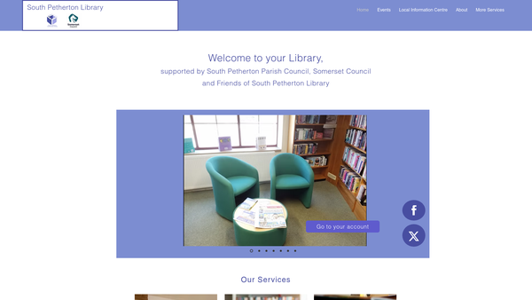 Screenshot of the The Friends Of South Petherton Library (Fospl) website