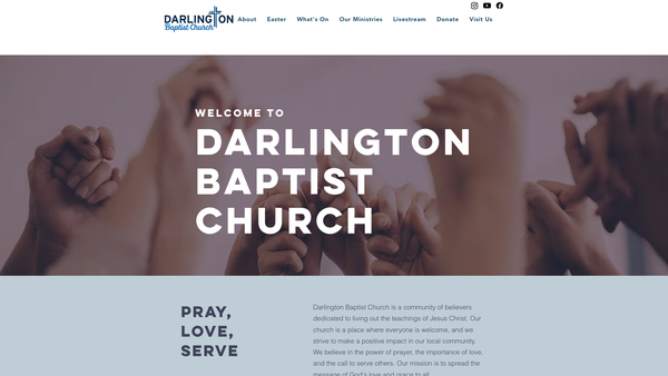 Screenshot of the Darlington Baptist Church website