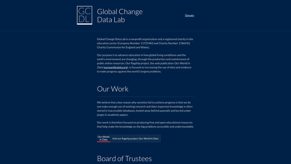 Screenshot of the Global Change Data Lab website