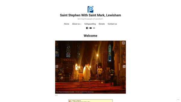 Screenshot of the The Parochial Church Council Of The Ecclesiastical Parish Of St Stephen With St Mark, Lewisham website