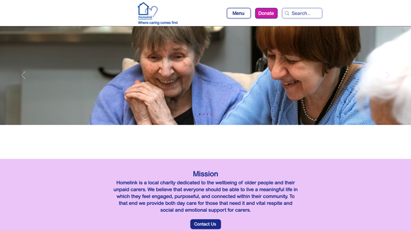 Screenshot of the St Augustine's Community Care Trust website