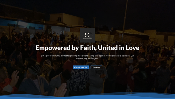 Screenshot of the The Charge Ministries website