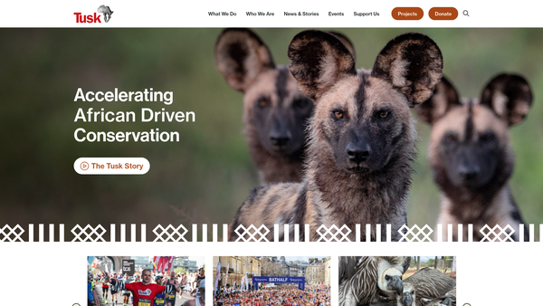 Screenshot of the Tusk Trust Limited website