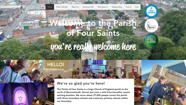 Screenshot of the The Parochial Church Council Of The Ecclesiastical Parish Of Four Saints website