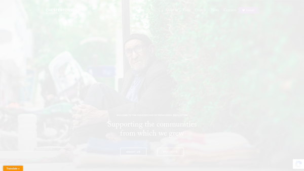 Screenshot of the Chestertons International Foundation website