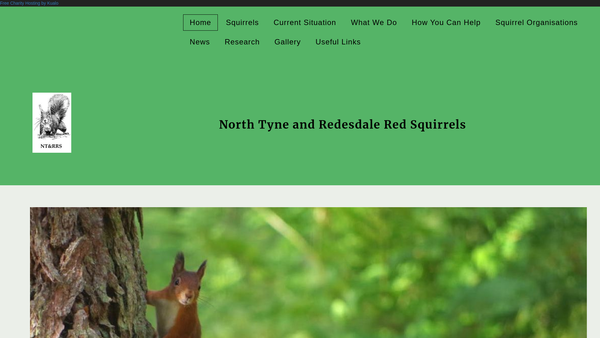 Screenshot of the North Tyne And Redesdale Red Squirrels website