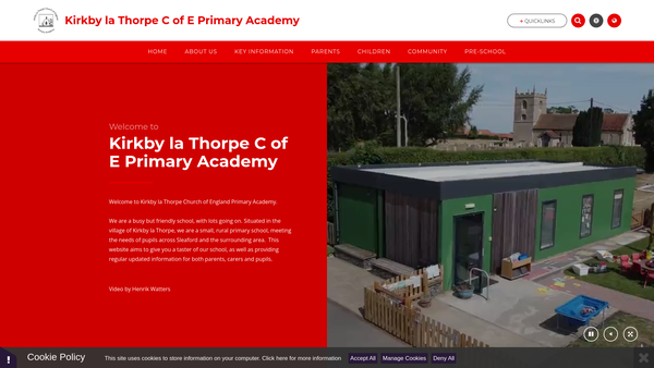 Screenshot of the Kirkby La Thorpe Primary Academy Friends Of School website