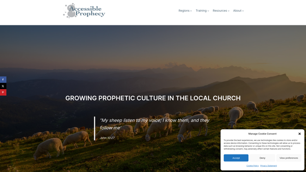 Screenshot of the Accessible Prophecy CIO website