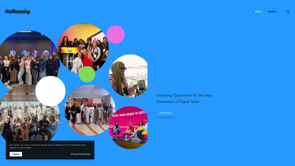Screenshot of the Digilearning Foundation website