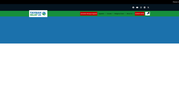 Screenshot of the Masjid Taybah website