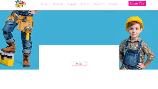 Screenshot of the Just Kidding website