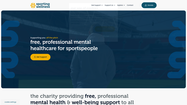 Screenshot of the Sporting Wellness website