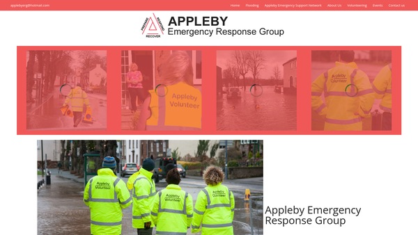 Screenshot of the Appleby Emergency Response Group website