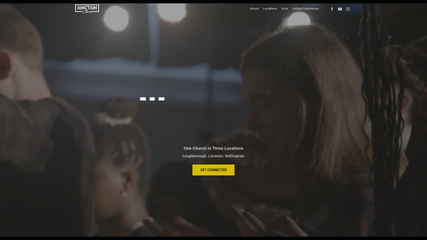 Screenshot of the The Junction Church website