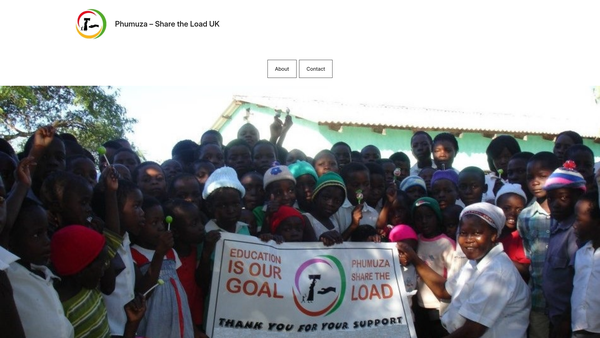 Screenshot of the Phumuza Share The Load UK website