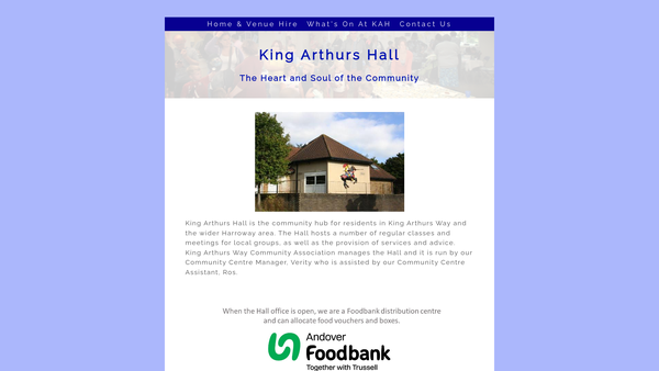 Screenshot of the King Arthurs Way Community Association website