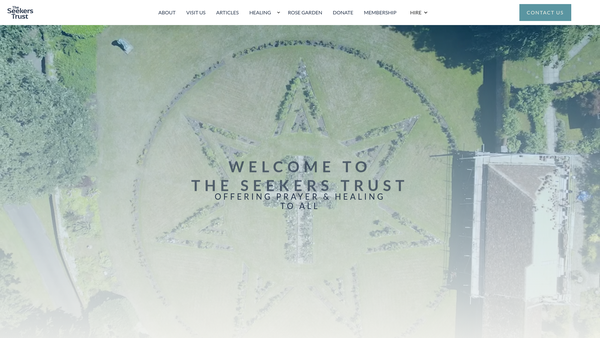 Screenshot of the The Seekers Trust website