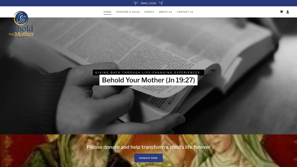 Screenshot of the Behold Your Mother (Jn19:27) website
