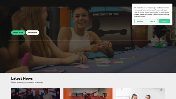 Screenshot of the Coach Core Foundation website