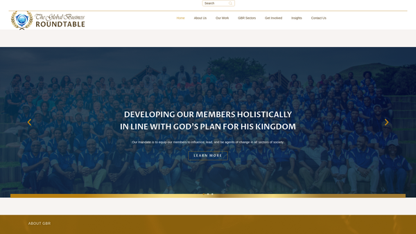 Screenshot of the Global Business Roundtable UK Foundation website