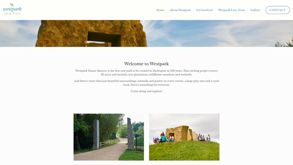 Screenshot of the Westpark Levy Trust website