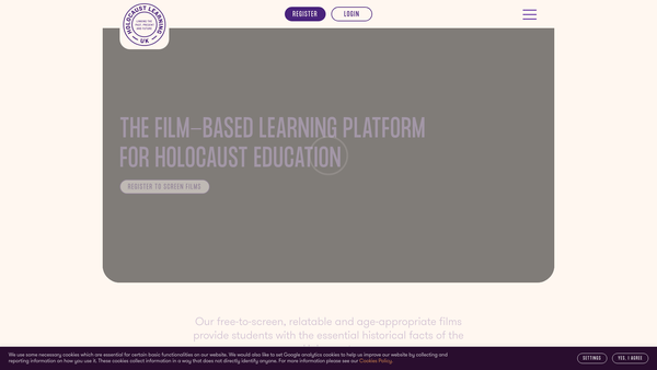 Screenshot of the Holocaust Learning UK website
