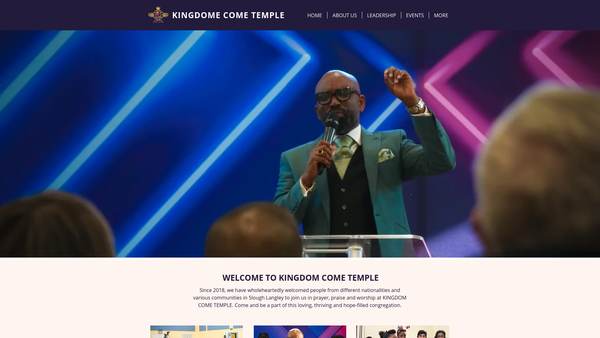 Screenshot of the Kingdom Come Temple Ltd website