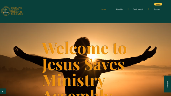 Screenshot of the Jesus Saves Ministry Assembly Of God website