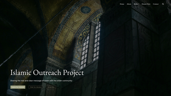 Screenshot of the Islamic Outreach Project website