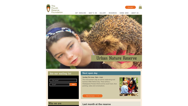 Screenshot of the Fourth Reserve Foundation website