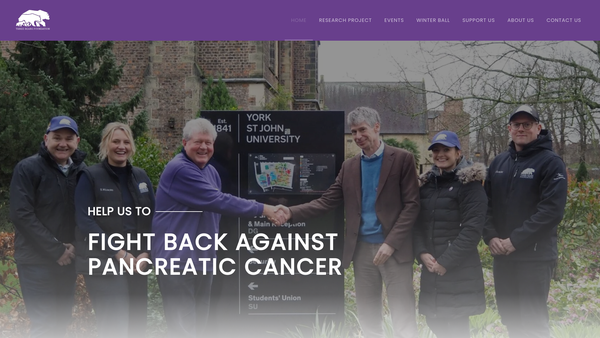 Screenshot of the The Three Bears Foundation website