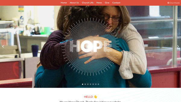 Screenshot of the Hope Exmouth website