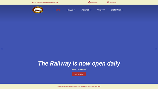 Screenshot of the Volk's Electric Railway Association website