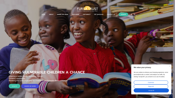Screenshot of the The Fursa Trust website