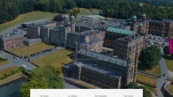 Screenshot of the The Stonyhurst Foundation website