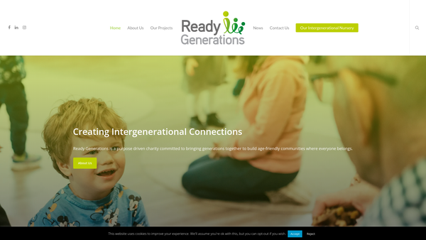 Screenshot of the Ready Generations website