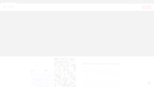 Screenshot of the East Midlands blood bikes Ltd website