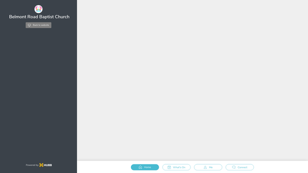 Screenshot of the Belmont Road Baptist Church website